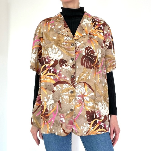 EUC Vintage Alfred Dunner Abstract Floral Print Shirt - Picture 3 of 9